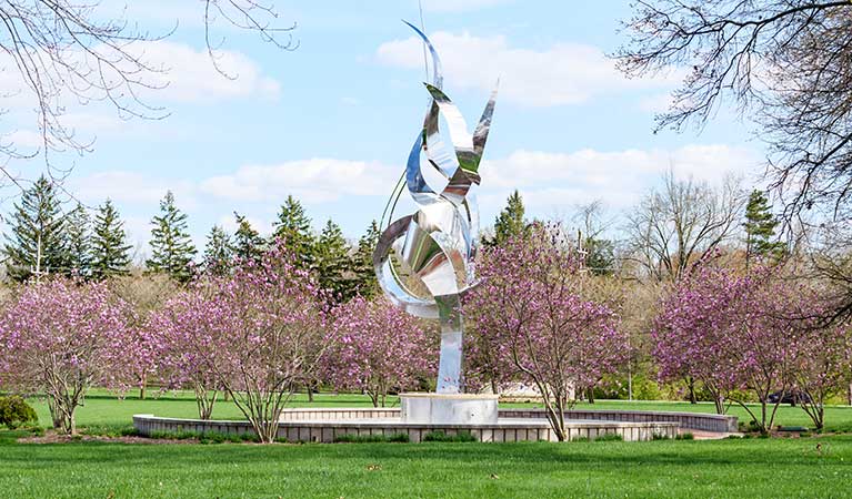 Rose-Hulman Flame fountain